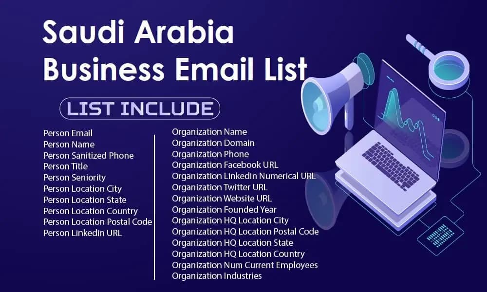 بناء قائمة بريد أعمال جودتها عالية لحملات السعودية
