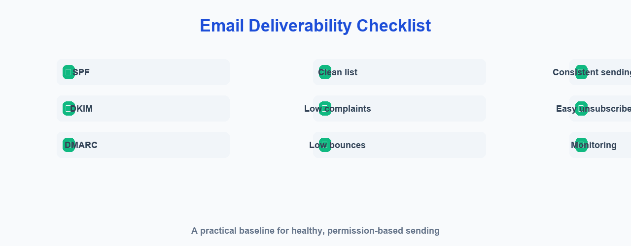 Email deliverability checklist