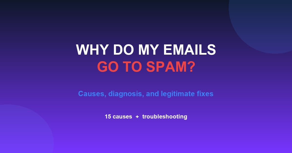 Why Are My Emails Going to Spam? 15 Causes and Solutions